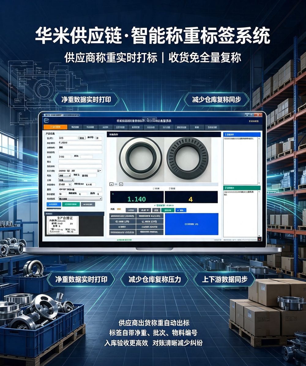 供应商出货称重自动出标 - 智能称重标签系统